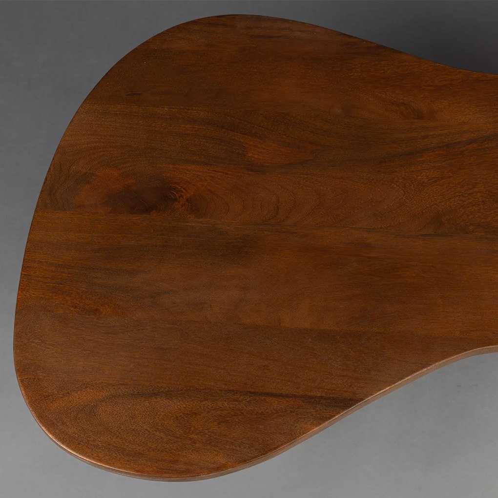 Dutchbone Tilon Salontafel Organische Vorm Walnoot - 110 X 60cm.