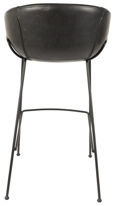 Zuiver Feston Hoge Design Barkruk PU-leer Zwart
