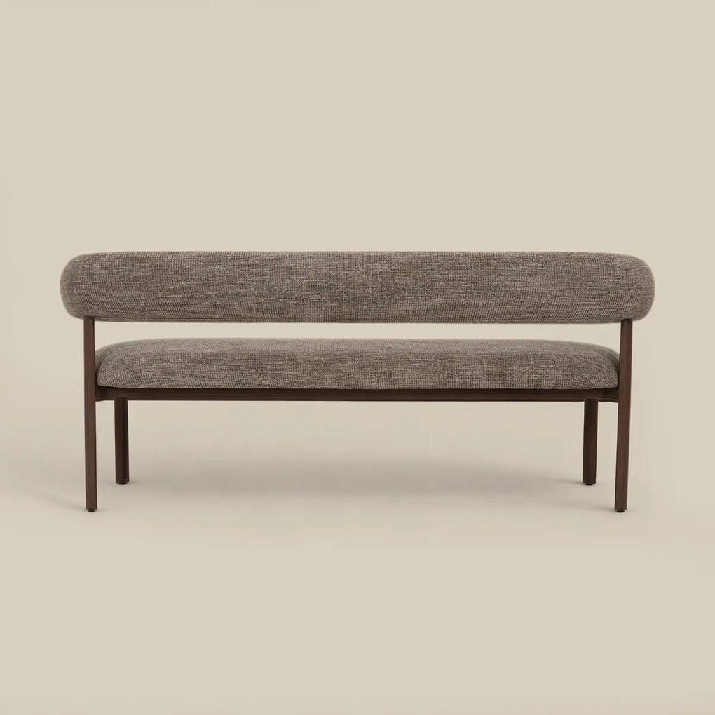 Eetkamerbank Walnoot Met Grove Stof 180 Cm