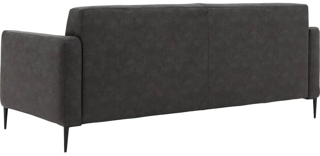 Goossens Key West antraciet, micro leer, 3-zits, modern design