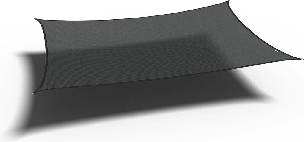 Platinum schaduwdoek Coolfit - rechthoekig - 360 op 360 cm - zwart