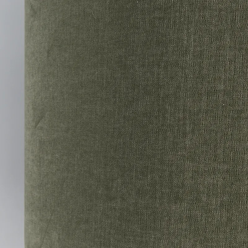 Vloerlamp messing met groene kap 50 cm - Kaso