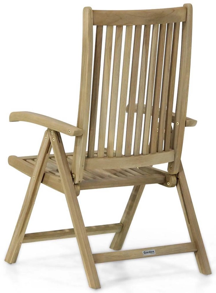 Tuinstoel Teak Old teak greywash Garden Collections Canterbury verstelbare tuinstoel