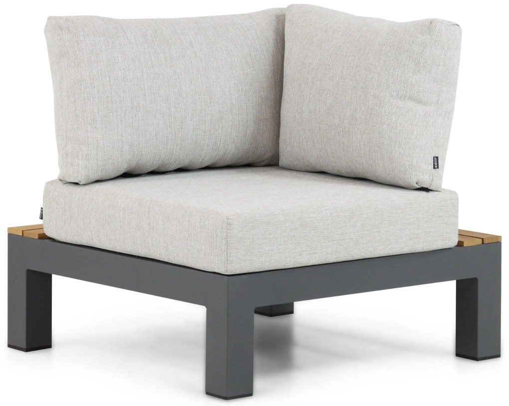 Loungeset 6 personen Aluminium/Teak Grijs Lifestyle Garden Furniture Vittoria