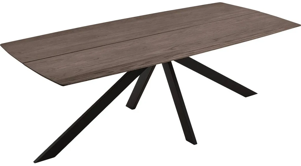 Goossens Excellent Eettafel Floyd, Semi rechthoekig 180 x 100 cm met split