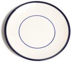 Bordje gebak 'Rand', aardewerk, donkerblauw, Ø 15,5 cm