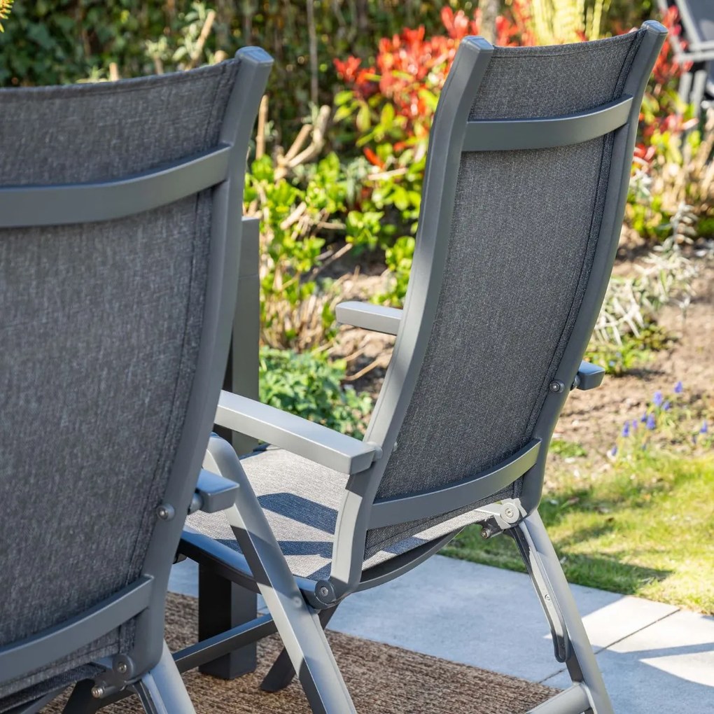 Garden Impressions Hilly tuinstoel verstelbaar - donker grijs