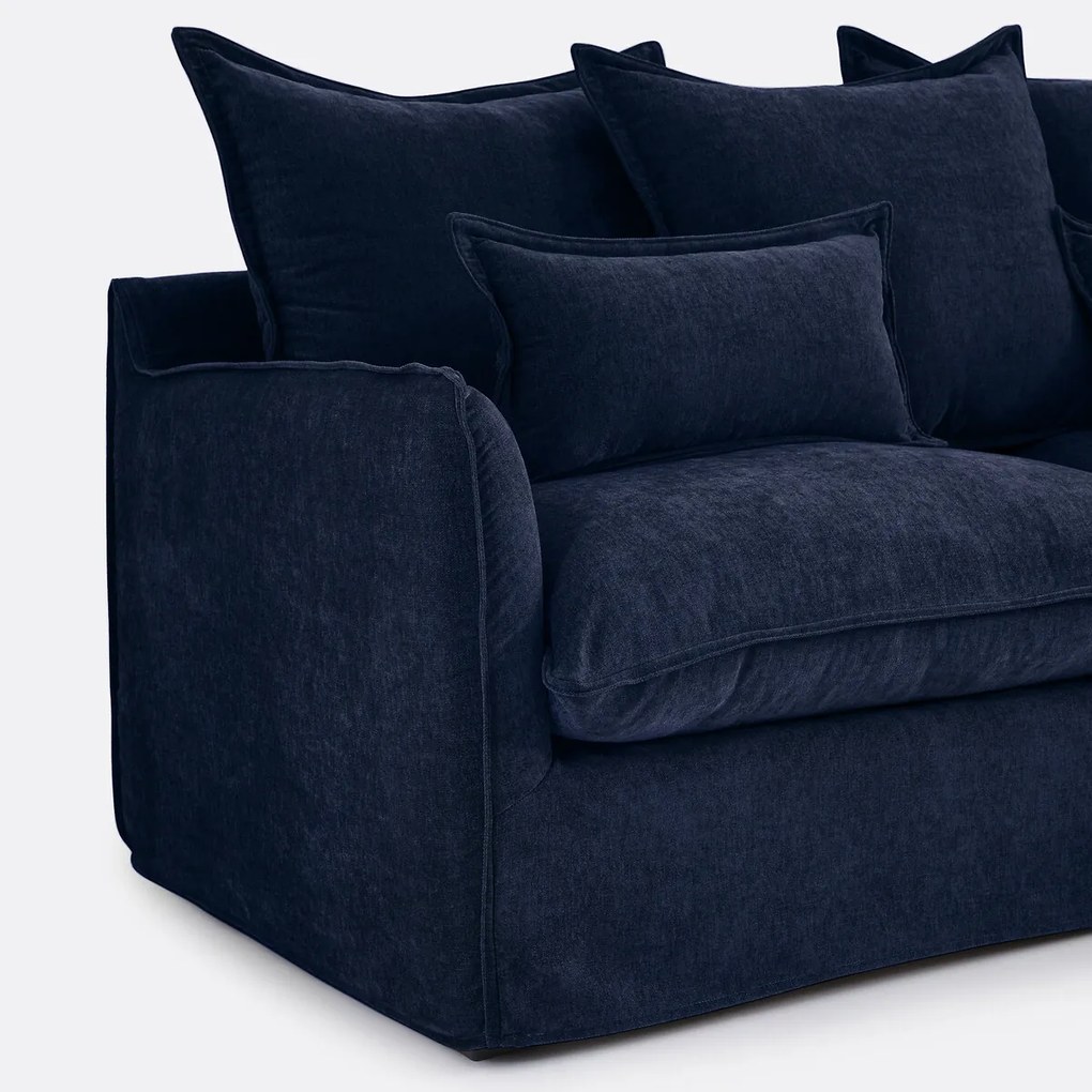 Hoekbank rechts, met afneembare hoes, 4-zits, in gemêleerd polyester, ODNA