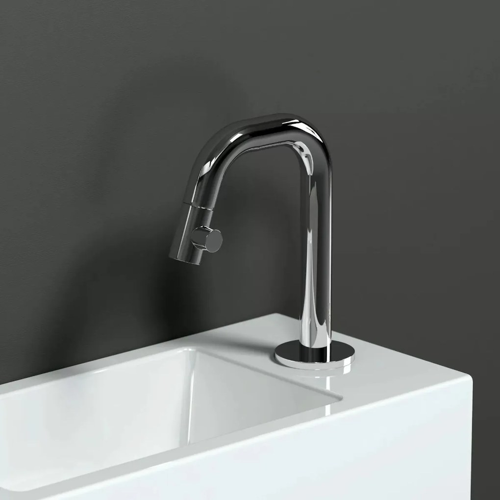 Clou Flush 3 keramische fontein 36cm met kraangat rechts wit glans
