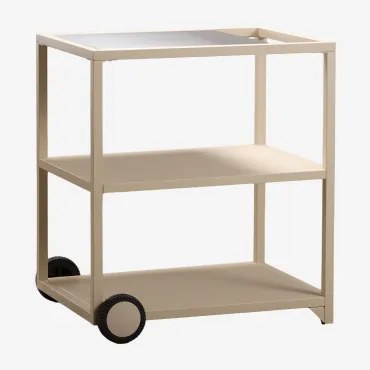 Modulaire Buitenkeukenwagen Van Staal Rivana Tapioca Beige - Sklum