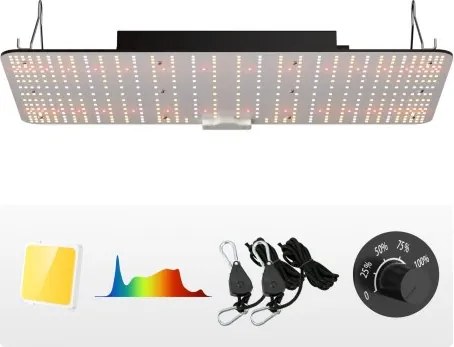 VEVOR 200W dimbare plantenlamp 30x40x12cm LED-plantenlamp 544x Samsung 281B Full Spectrum 26000lm lichtstroom groeilamp 760nm infraroodgolflengte plantenlamp kas kweektent balkon