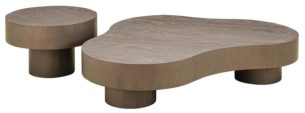 Richmond Interiors Bogor Grote Salontafel Set Organisch Bronze - 143 X 103cm.