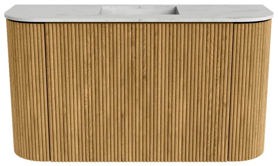 Mondiaz Joya DLux 75cm toiletmeubel ronding links/rechts oak met wastafel faye midden zonder kraangat opalo