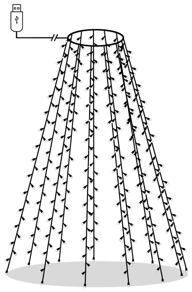 vidaXL Kerstboomverlichting met 150 LED's koudwit net 150 cm