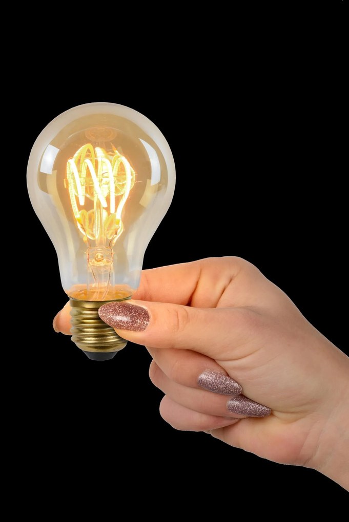 Lucide Bulb LED lamp met dag/nacht sensor 2200K E27 4W 6cm amber