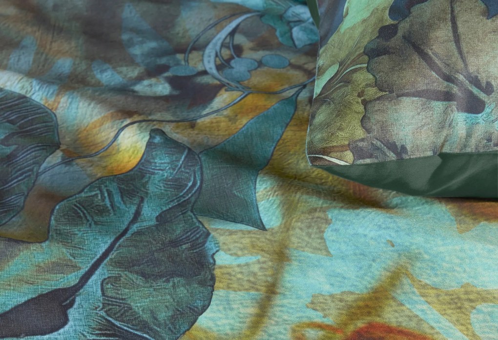 Kardol Floral Embrace Dekbedovertrek Blue Green – Bij Swiss Sense