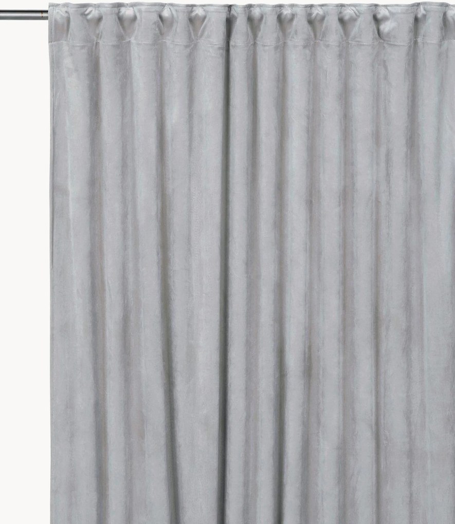 Fluwelen dim-out multibandgordijnen Estelle, 2-delig, B 135 cm