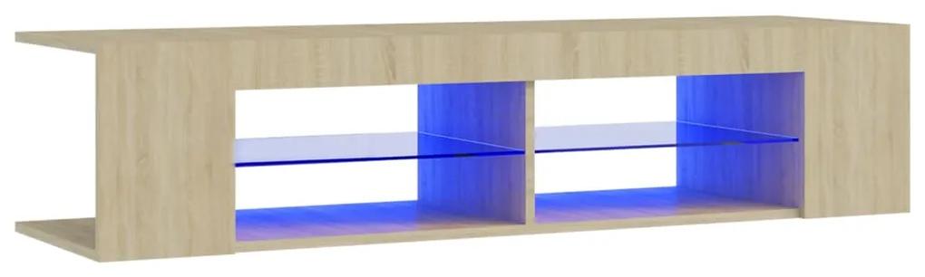 vidaXL Tv-meubel met LED-verlichting 135x39x30 cm sonoma eikenkleurig