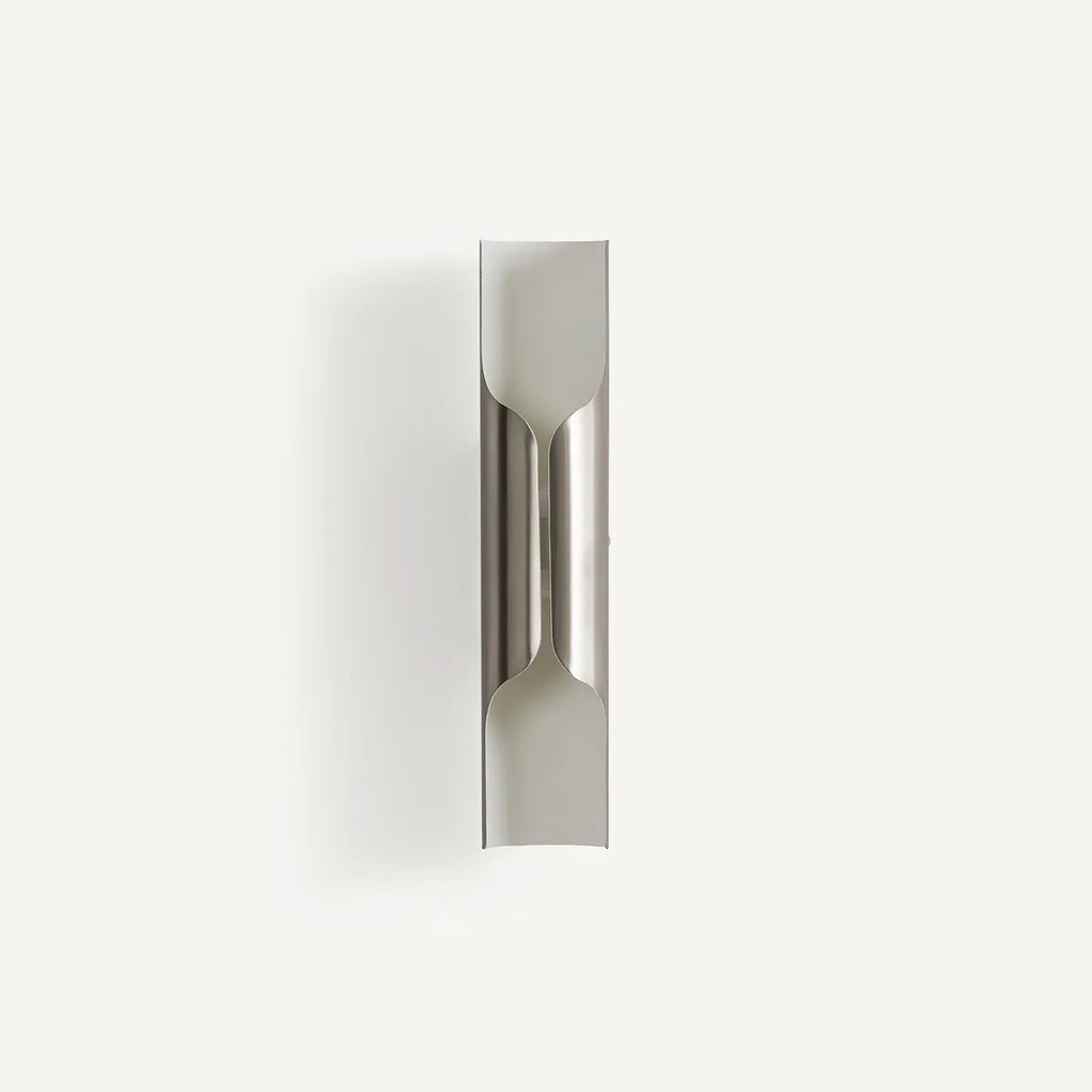 Wandlamp LED, gesatineerd nikkel, Henrio