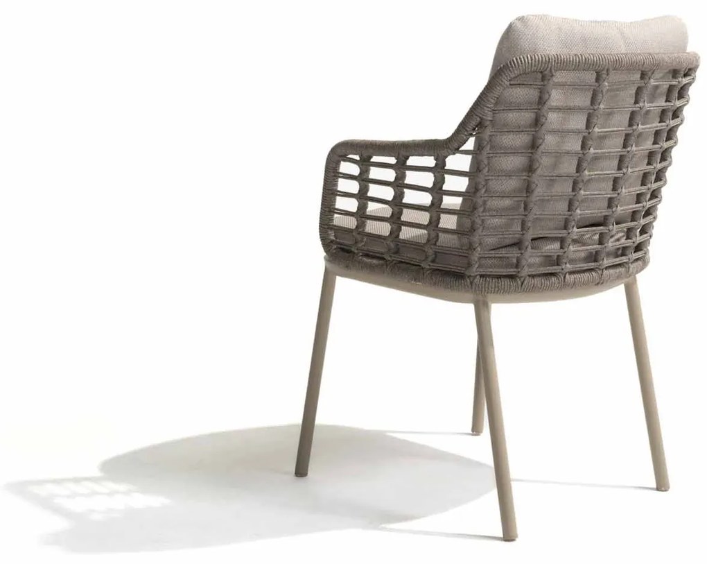 Taste by 4 Seasons Puglia tuinset latte met Denia tafel met geprint keramisch blad 240 cm Tuinset taupe weerbestendig