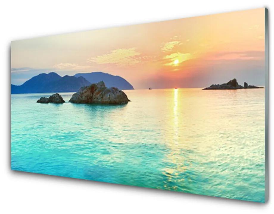 Glazen schilderij Zee landschap 100x50 cm