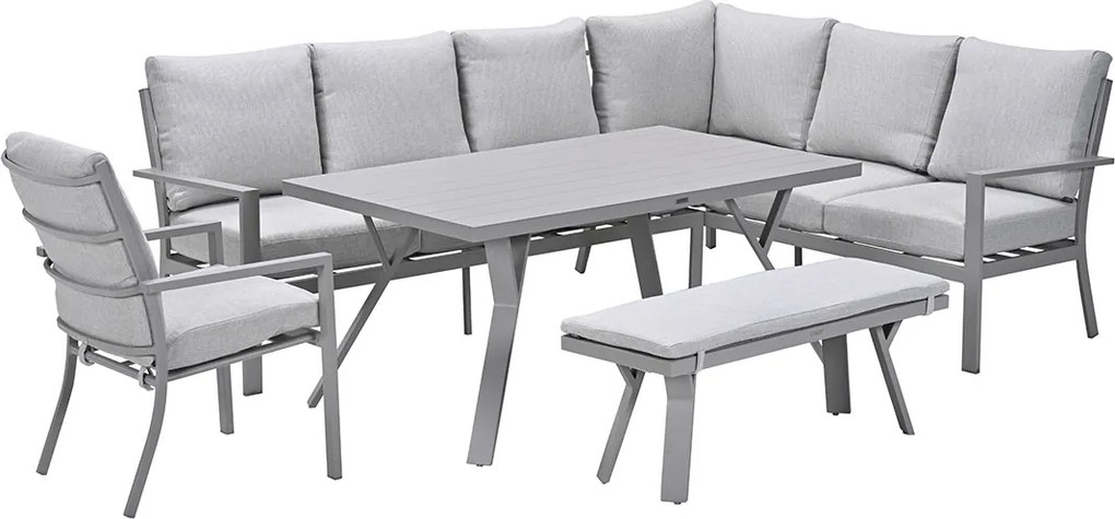 Garden Impressions Senja lounge dining set 5-delig rechts incl. stoel - valley sand