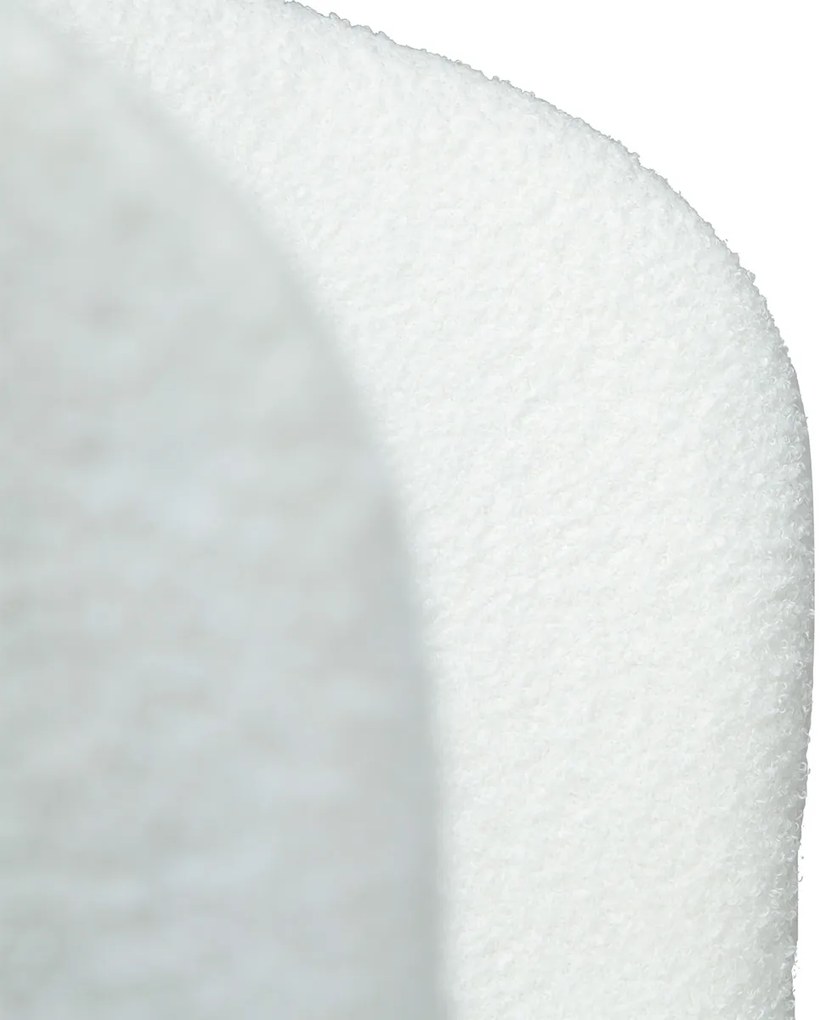 Dan-Form Orbit Eetkamerstoel Met Hoge Rugleuning Rond Boucle Wit
