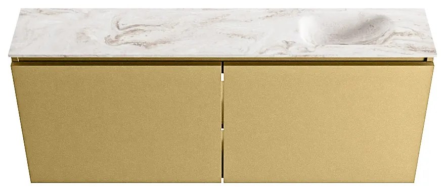 Mondiaz Ture DLux toiletmeubel 120cm oro met wastafel frappe rechts zonder kraangat