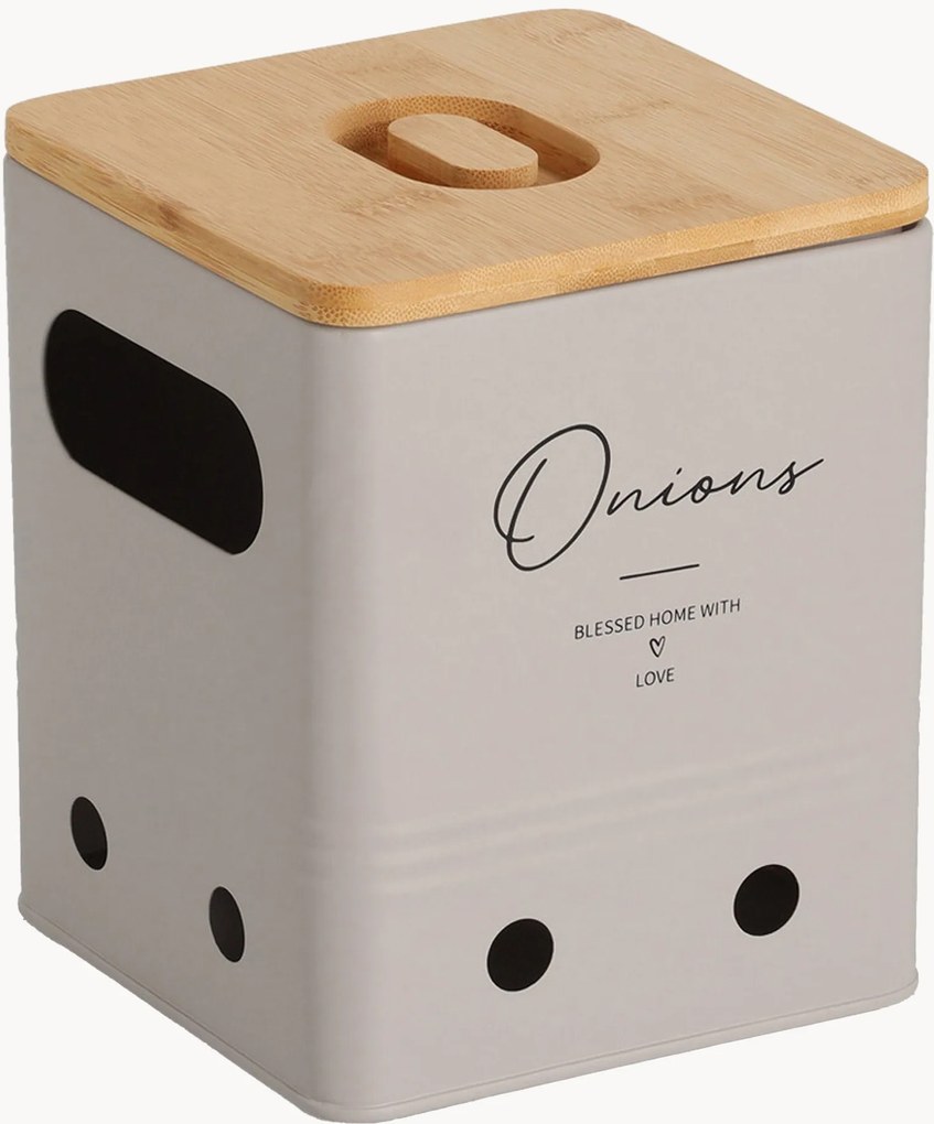 Keukenopbergpot Onions met bamboe deksel