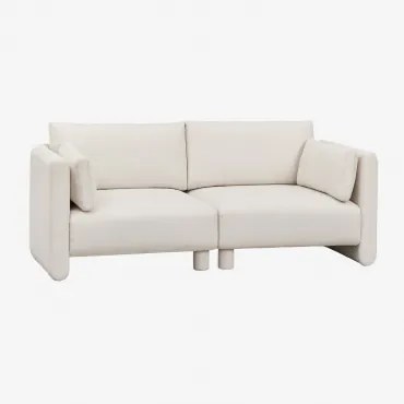 2-delige Modulaire Bank In Artemisa Bouclé Stof Crèmebeige Boucléstof - Sklum
