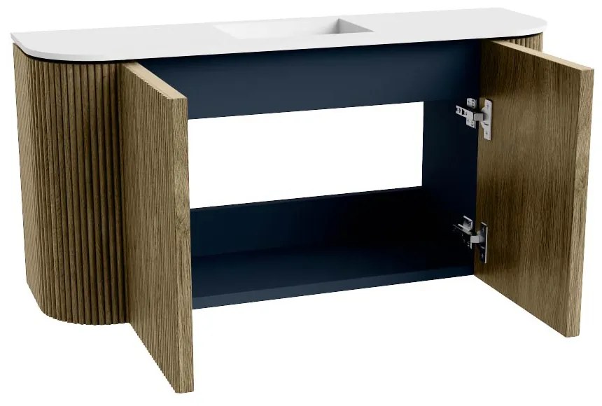 Mondiaz Joya 85cm toiletmeubel ronding links/rechts dusk met wastafel faye midden zonder kraangat talc