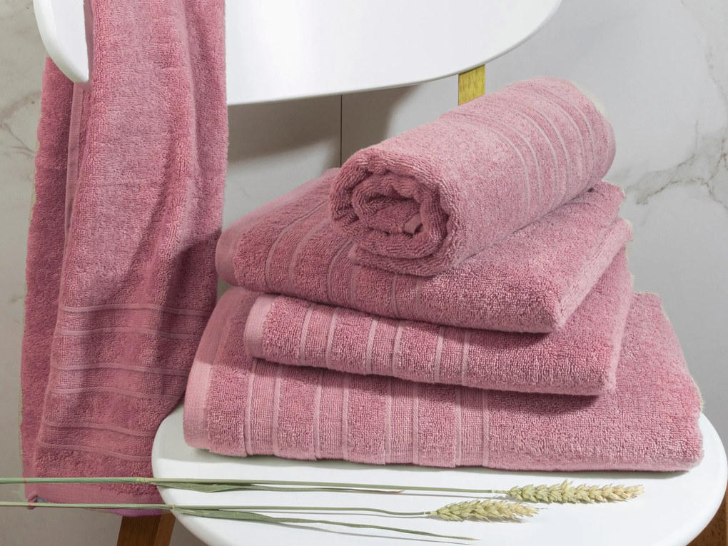 Handdoek DoubleLife Recycled Cotton Collectie– 4 stuks – 70×140 – powder pink