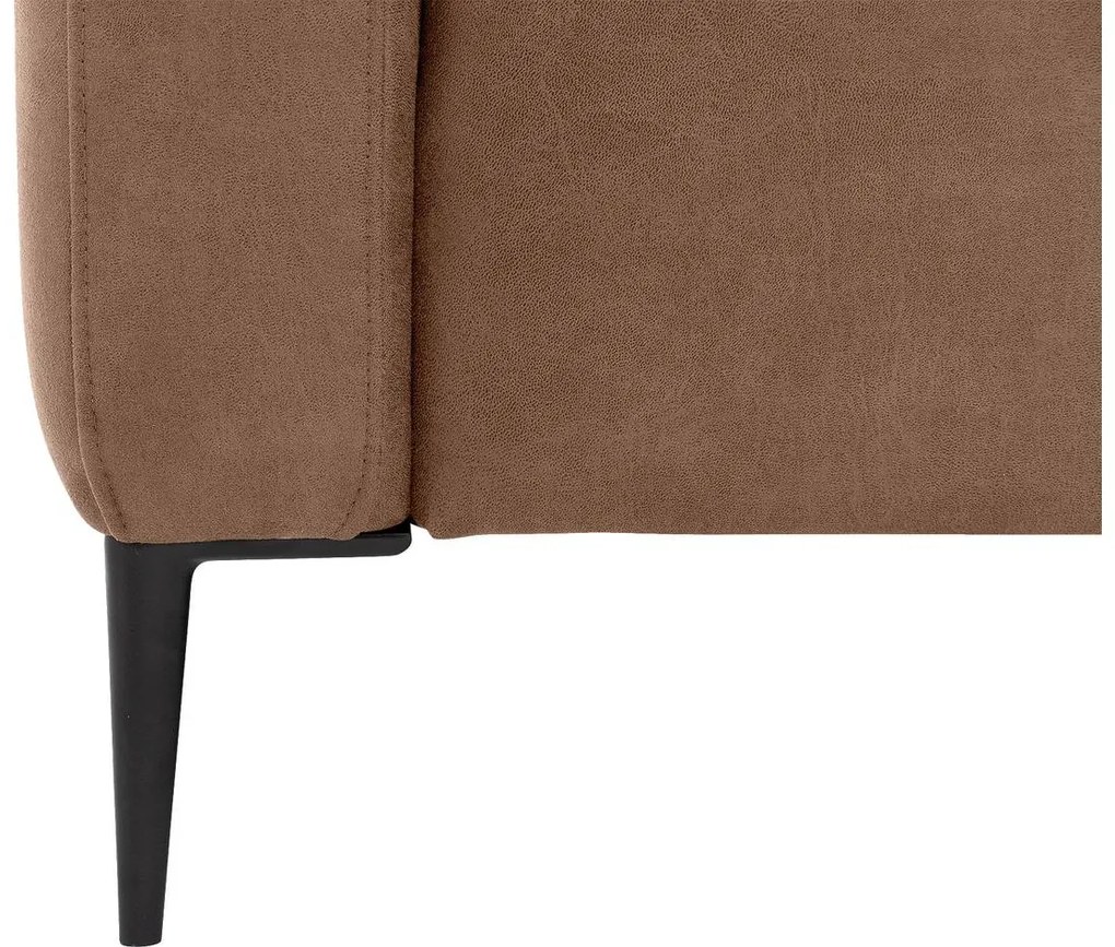 Goossens Key West bruin, micro leer, 2,5-zits, modern design