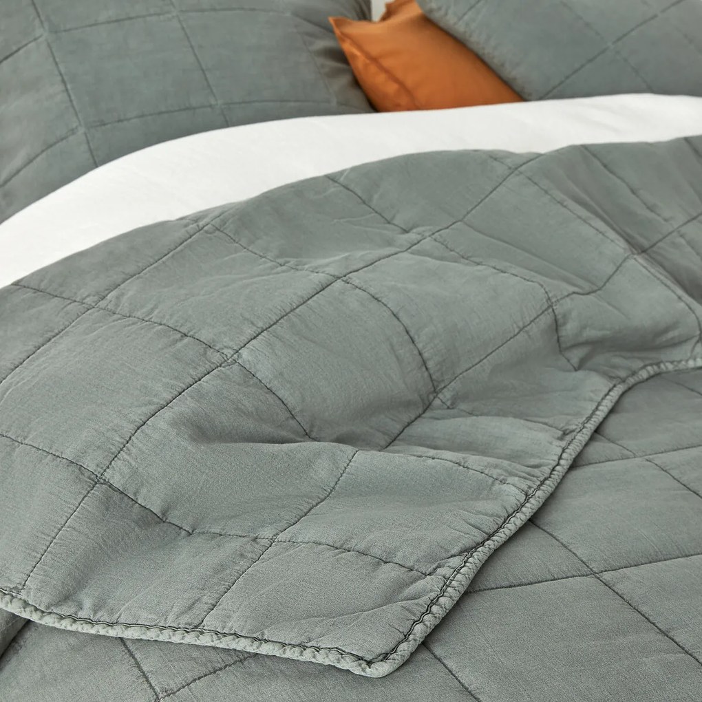 Gematelasseerde beddensprei in gewassen katoen, Sparrow