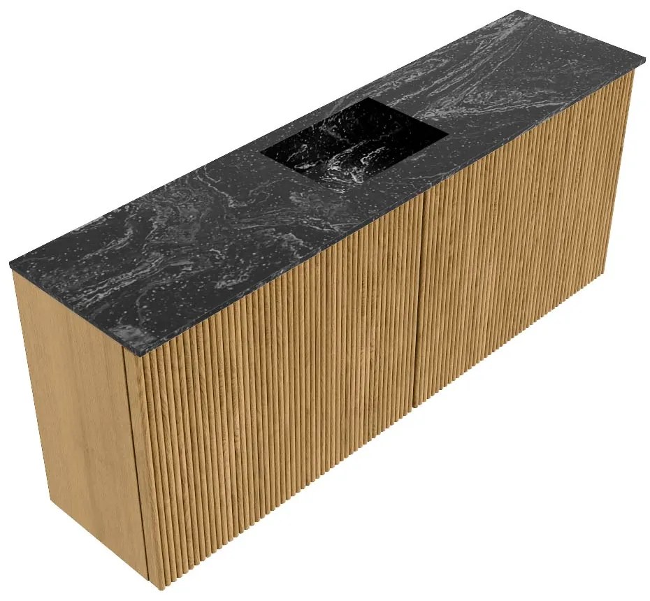 Mondiaz Joya DLux 100cm toiletmeubel oak met wastafel faye midden zonder kraangat lava