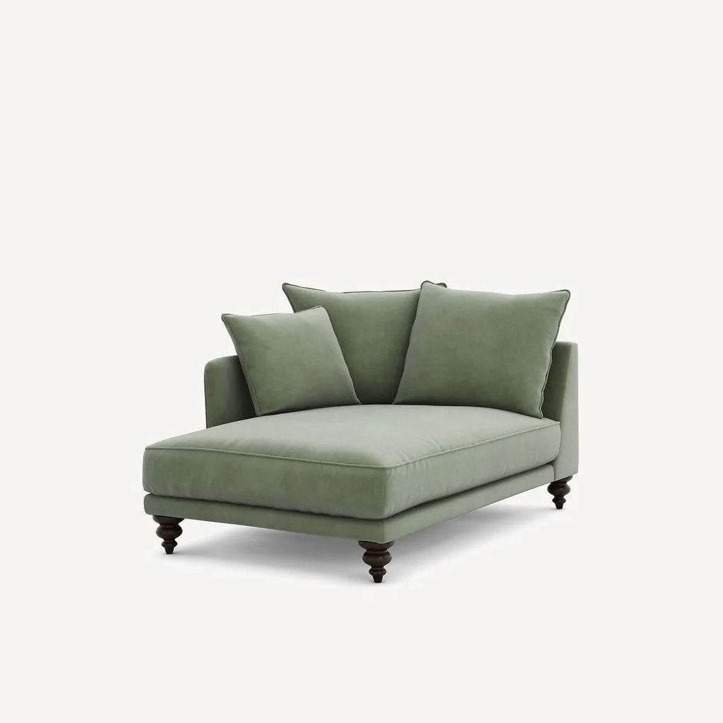 Longchair in fluweel, Lazare