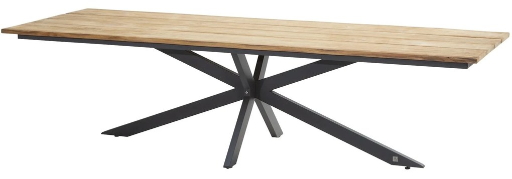 Minerva dining tuintafel met Robusto teakblad 280x95xH75 cm 4 Seasons Outdoor