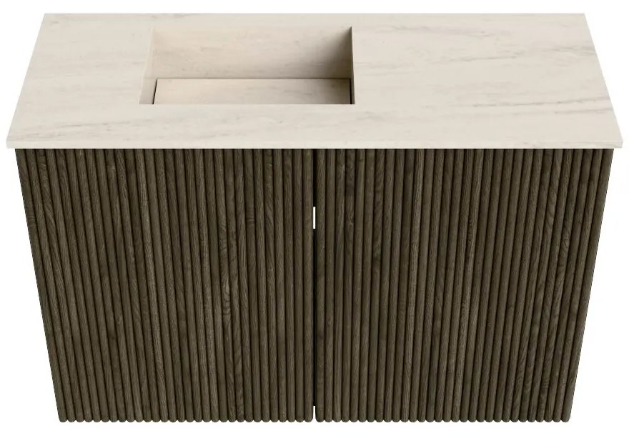 Mondiaz Joya DLux 60cm toiletmeubel shadow met wastafel faye links zonder kraangat meli