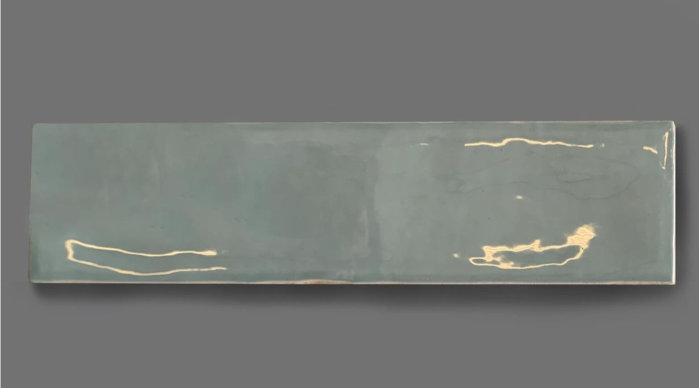 Hoogglans Wandtegel 7.5x30 Cm Cifre Colonial Jade Brillo