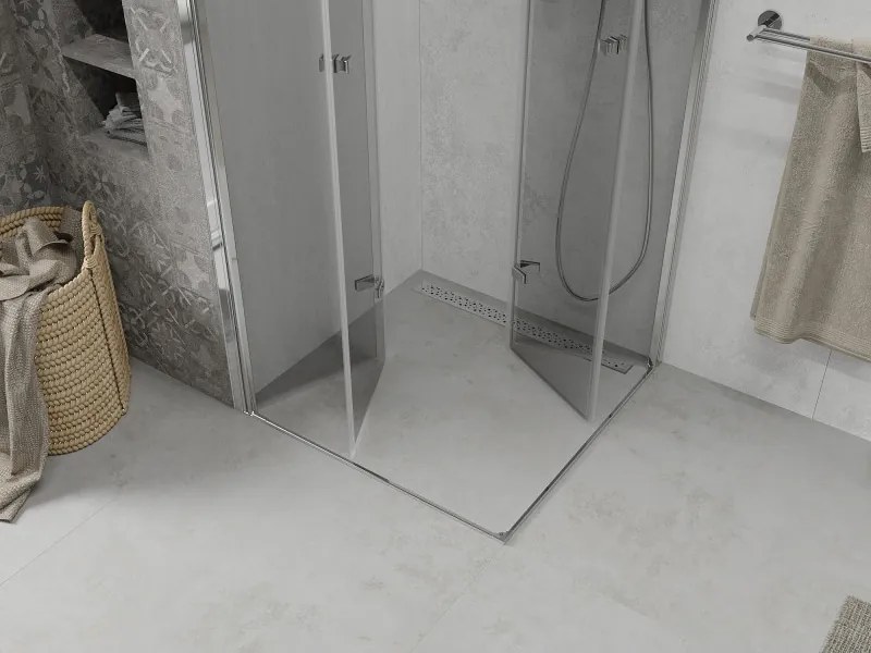 Mexen Lima Duo opvouwbare douchecabine 90 x 90 cm, transparant, chroom - 856-090-090-02-00
