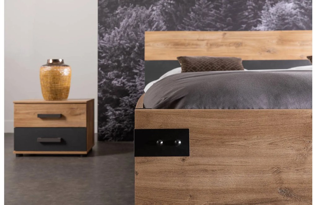 Goossens Basic Bedframe Industrial, 140 x 200 cm