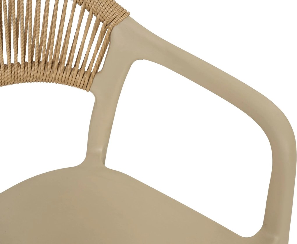 Tuinset 6 personen 220 cm Kunststof Taupe Domani Furniture Toscano/Tavano