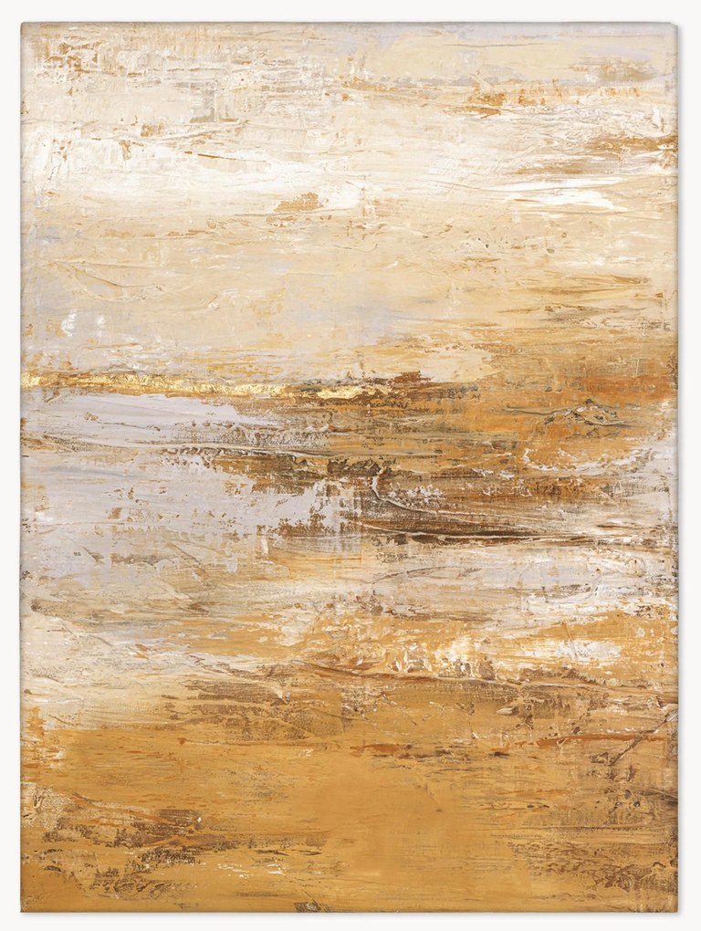 Handbeschilderde canvasdoek Hydrate met houten frame