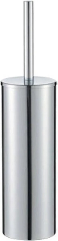 Plieger Vigo vrijstaande toiletborstel met deksel chroom