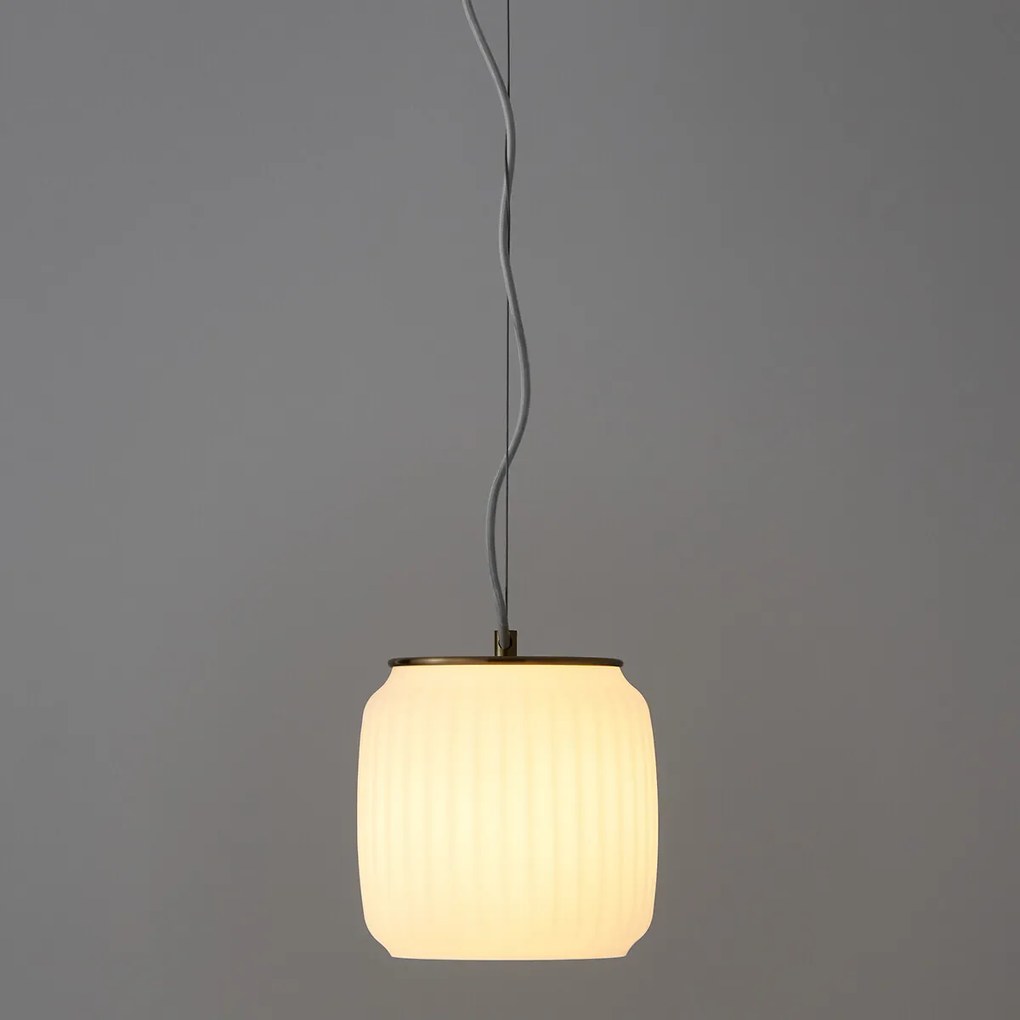 Hanglamp in opaline, Canelé