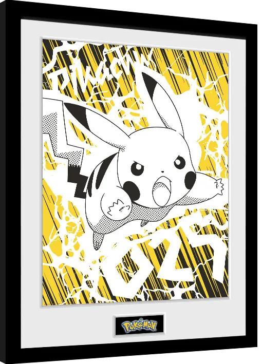 Ingelijste poster Pokemon - Pikachu Bolt 25