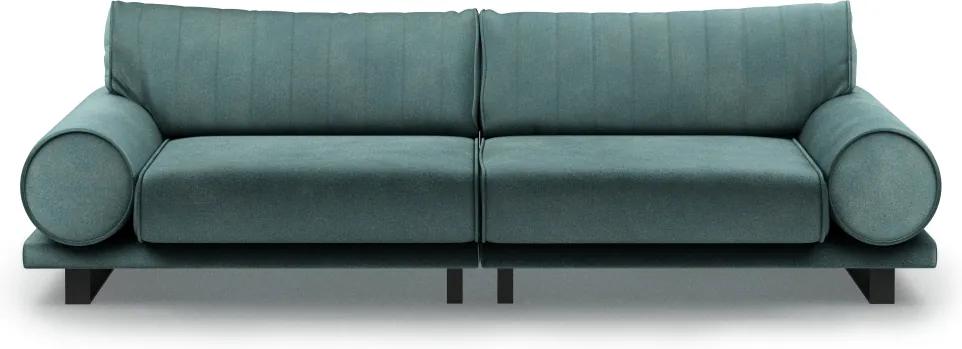 Rivièra Maison - Collins Sofa 3,5 Seater, velvet, mineral blue - Kleur: blauw