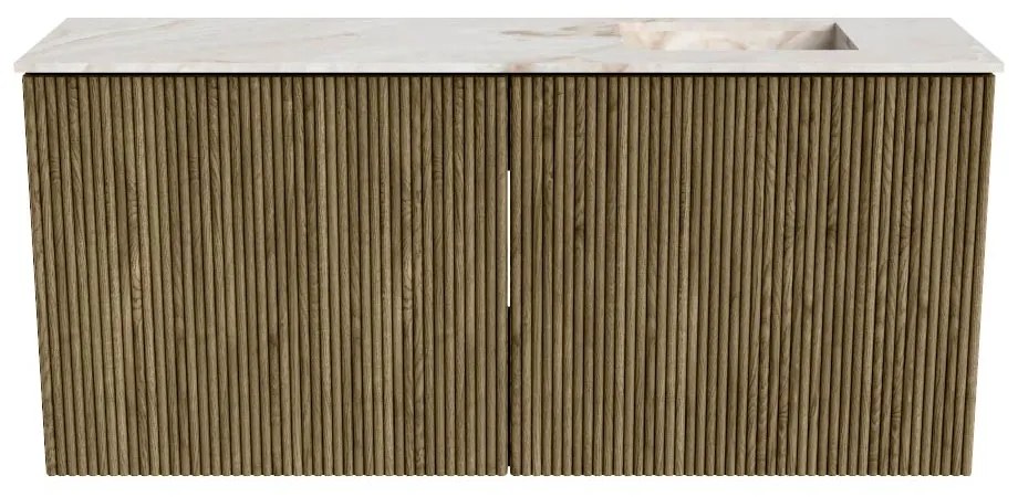 Mondiaz Joya DLux 90cm toiletmeubel dusk met wastafel faye rechts 1 kraangat frappe