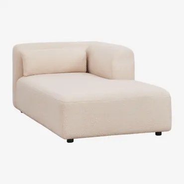 Rechtse Chaise Longue Module Voor Modulaire Bank Fogler Teddystof Crème Beige - Sklum