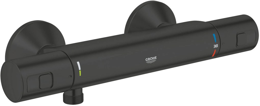 Grohe QuickFix Precision Start douche-thermostaatkraan mat zwart